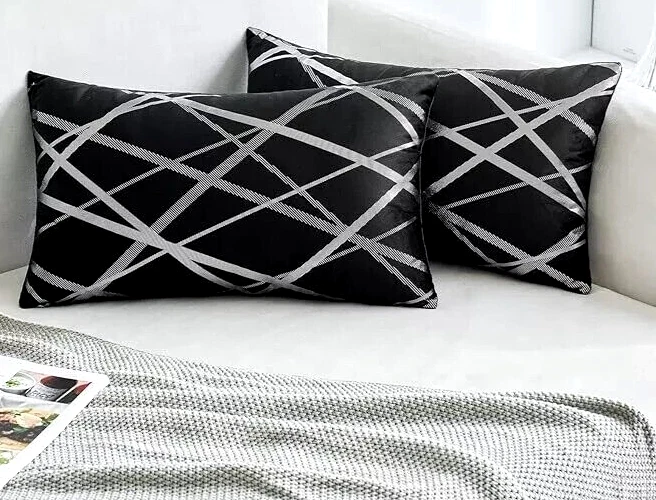Cosmo Living Black & White Geometric Cushion 45cm X 45cm