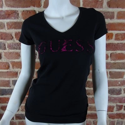 Tee shirt Guess manches courtes Femme W52I38 Noir, Taille XS S M L - Photo 1/2