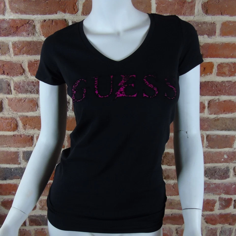 Tee shirt Guess manches courtes Femme W52I38 Noir, Taille XS S M L