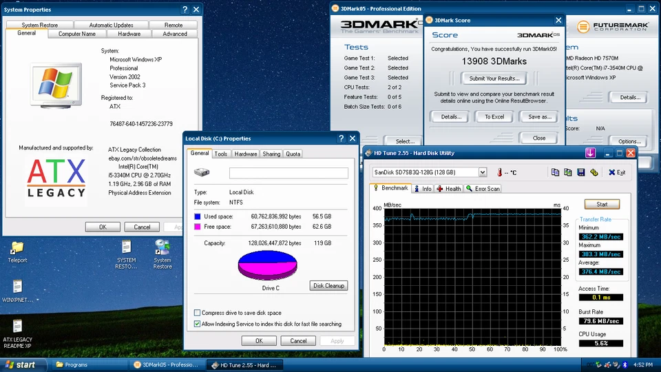 *RESTORED w/ SSD* HP EliteBook 8470p Windows XP Vintage Retro Classic Laptop PC - Image 4 of 4