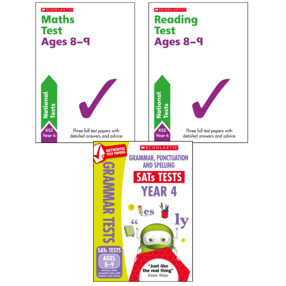 Year 4 National Tests SATs Practice Papers Home Learning Set (Age 8-9) FREE P+P