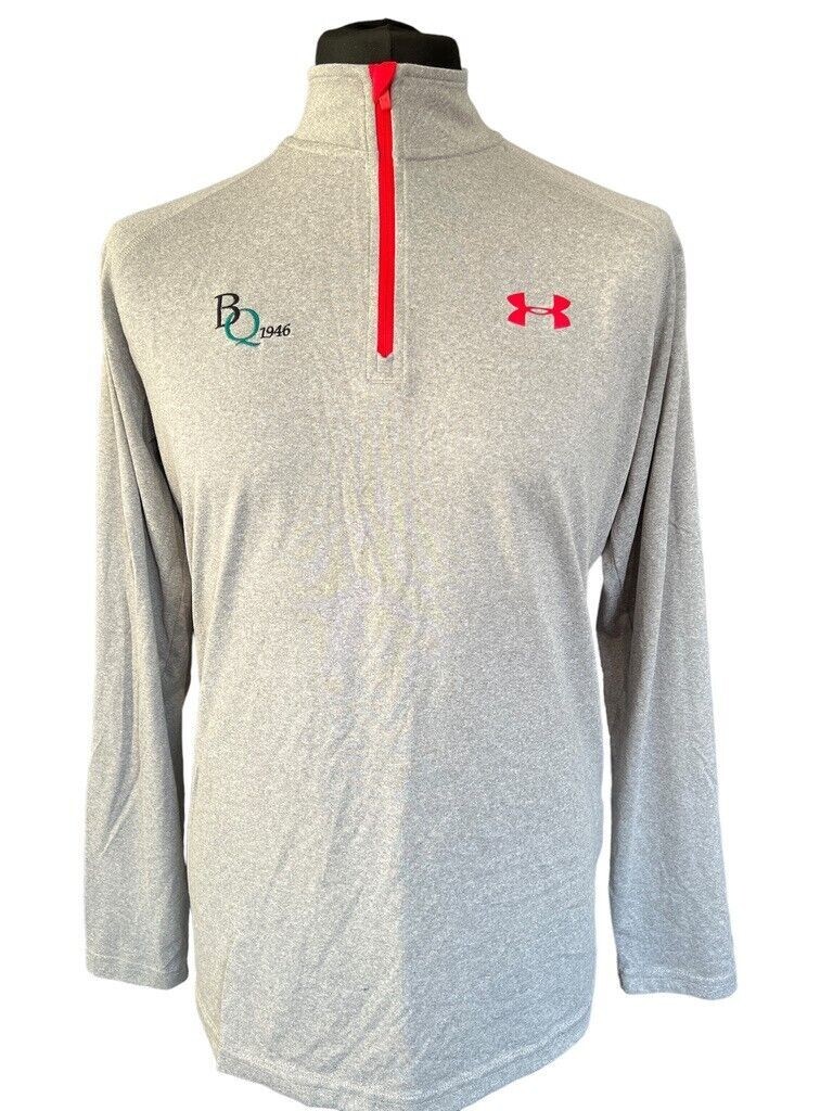UNDER ARMOUR HeatGear Golf Top Mens MEDIUM 1/4 QuarterZip in Grey eBay