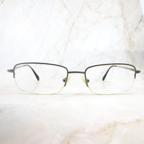 Safilo Elasta Eyeglasses Frame 7179-0DF8 Men Gray Half Rim Rectangular 53-18-140