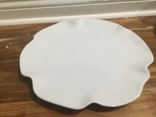 The Cellar Macy’s WHITEWARE  ruffle round large 15'' platter MINT