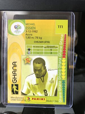 Carte à collectionner PANINI MICHAEL ESSIEN GHANA N° 111 Coupe du Monde