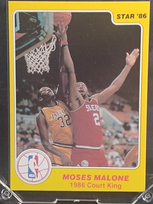 1986 Star Basketball Court King Moses Malone 76ERS #21 Set Break