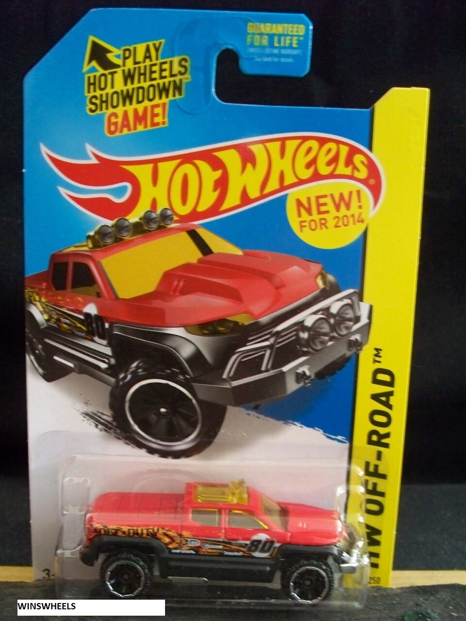2014 HOT WHEELS #140 -2 OFF DUTY RED U5 💰😍💎AMCARD OFF ROAD