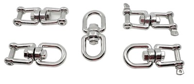 Edelstahl Wirbelschäkel Drehwirbel, Wirbel Schäkel, V4A, rostfrei