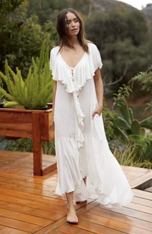 chinese dress ladies FREE PEOPLE CROCHET LACE MAXI DRESS main image 1