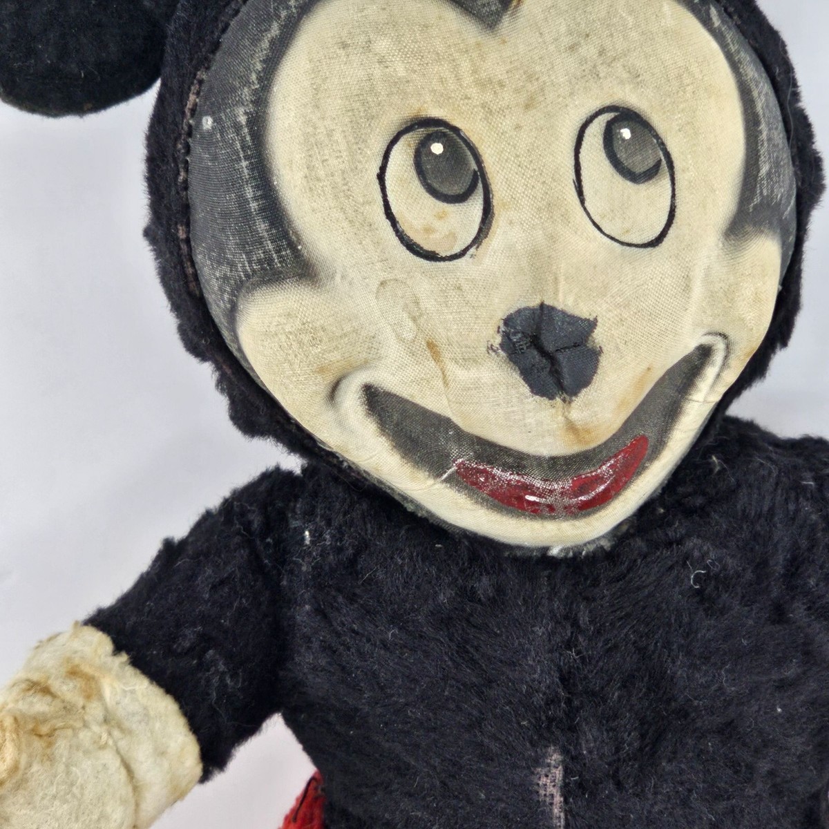 Vintage Gund Disney Mickey Mouse Plush Stuffed Animal 1940s READ