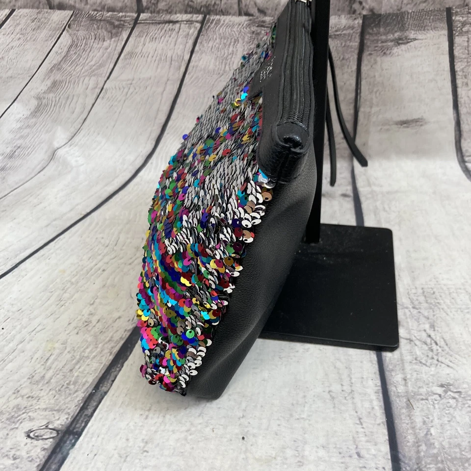 Bolso sin asas Victorias Secret lentejuelas maquillaje multicolor mini cartera mediana Foto 4 de 4