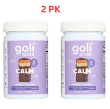 Goli - CALM Ashwagandha & Reishi - Chocolate Acai Berry, (30) Bites 2 pack