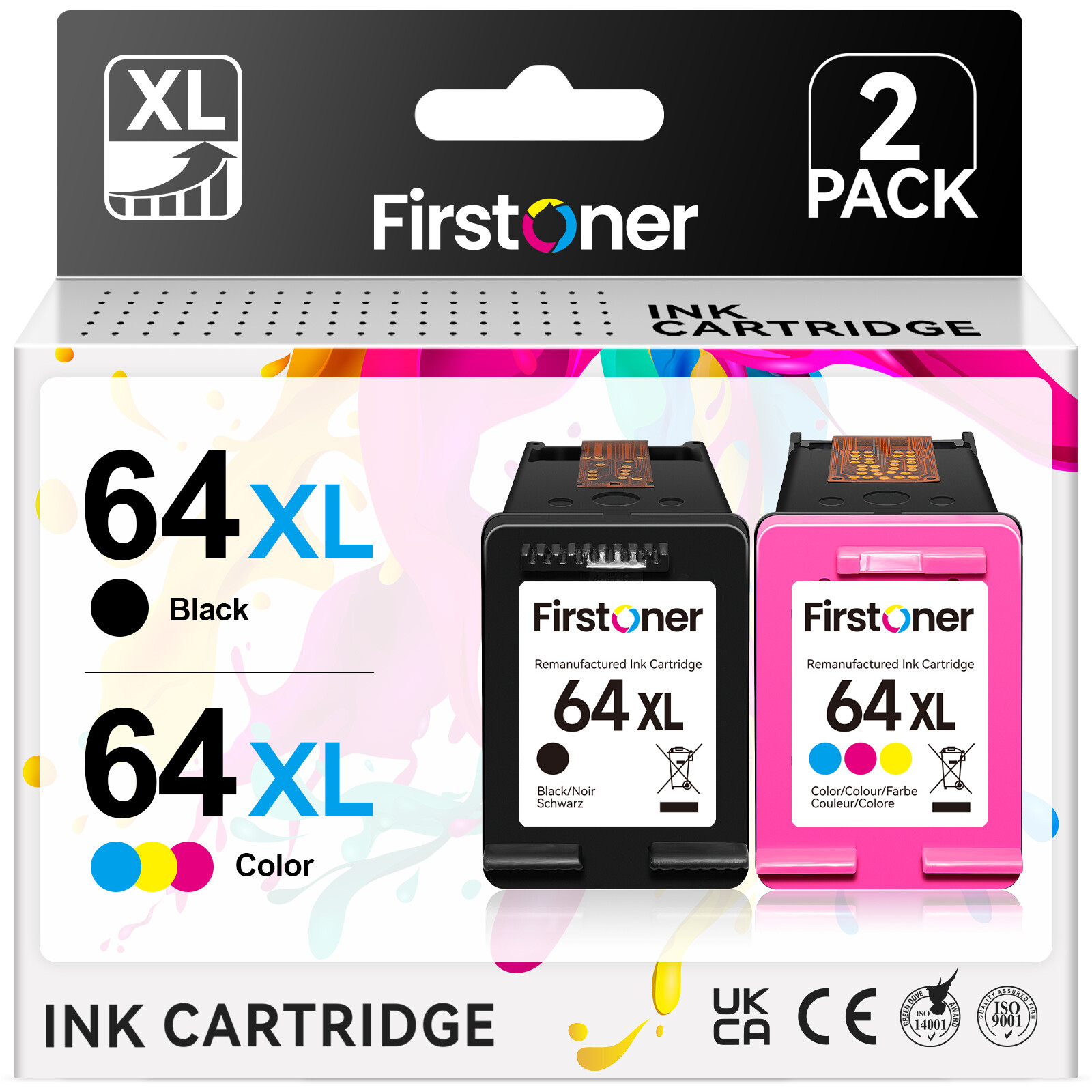 64XL Ink Cartridges Combos for HP envy photo 7855 7155 7858 7800 7164 6255 Lot-image