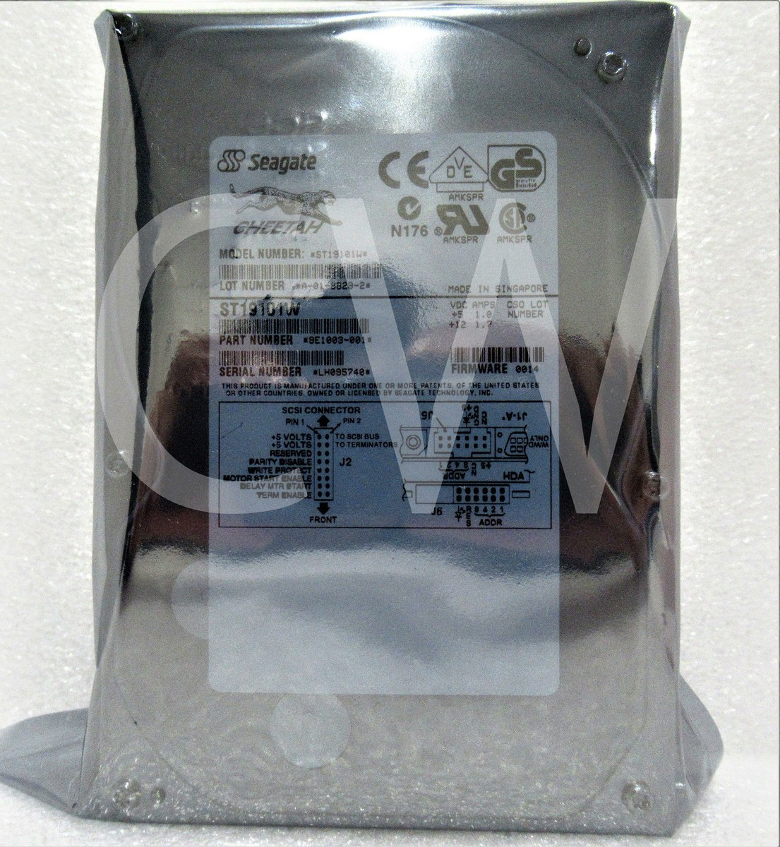 ST19101W Seagate CHEETAH 9.1GB Ultra Wide 10K 512KB 68-Pin 3.5in