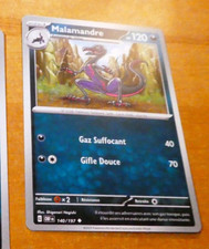 POKEMON FLAMMES OBSIDIENNES CARD CARTE MALAMANDRE 140/197 FR OBF JCC NEUF 2023