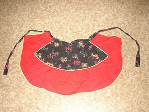 Retro firefighter 1/2 Apron with pockets Fire Dept Firemen fireman firewoman