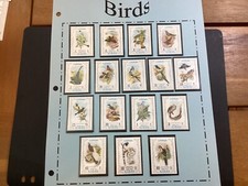 ICOLLECTZONE Ajman Bird Set of sixteen XF NH (B200)
