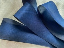 silk ribbon 1" navy blue bias hand dyed 1yd made in USA