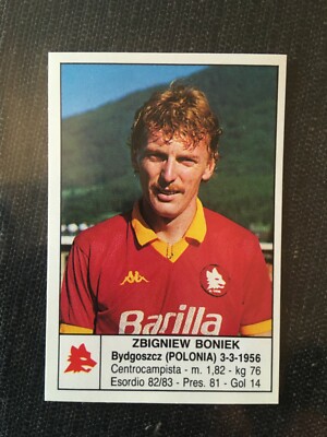 BONIEK ROM POLAND # 165 FUSSBALLSPIELER 1985/1986 EDIS FIGUREN RARE STAR NO PANINI 