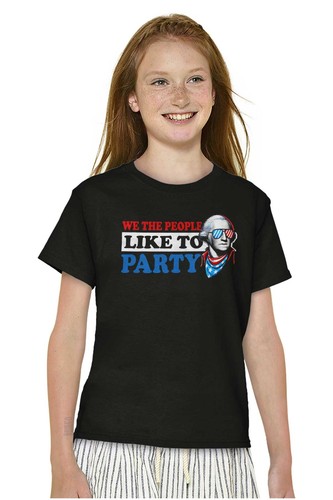 We The People Like To Party Washington Joke Youth Crewneck T Shirts Boy or Girl - Picture 3 of 7