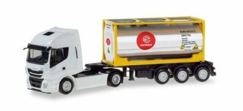 Miniature HERPA Camion Citerne THEILER Mercedes Actros L MP2 4x2, 1/87, Jaune, Neuve