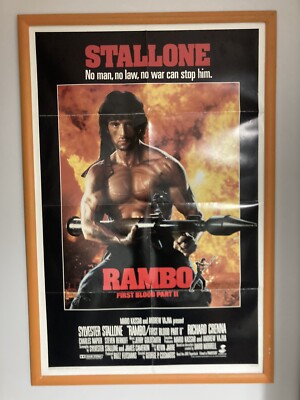 RAMBO FIRST BLOOD PART 2 Original Cinema One Sheet Poster Sylvester Stallone