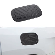Filler Door Gas Cap Fuel Tank Cover Trim For Grand Cherokee 2011-20 Carbon Fiber