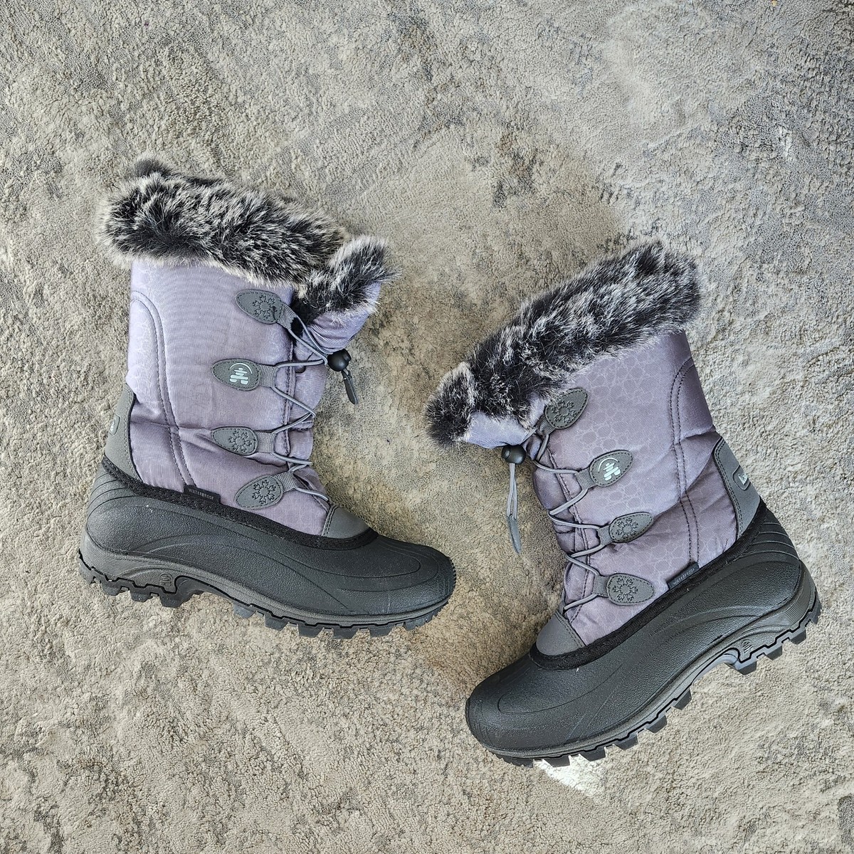 Kamik Women Momentum Boots Sz Winter Snow Waterproof Faux Fur