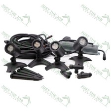 Ellumiere 12v Garden Bollard Lights & Accessories 3W LED -Black, Stainless Steel