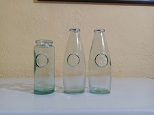 Lot of 3 Bottles Authentic Glass 100% Recycled collectible