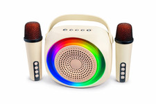 Wireless Mini Karaoke Machine with 2 Microphones Bluetooth Speaker for Kid Adult