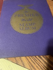 The Premier World Stamp Album 1922 -1 962 Grossman Germany Hitler 875+ Stamps