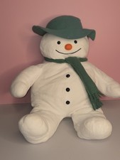 Rare 1995 Eden The Snowman 20  Plush Raymond Briggs Green Hat Scarf Large