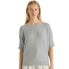Maglione Quince Dolman donna XL grigio erica cotone cashmere punto maglia LB40229