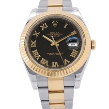 ROLEX Datejust II 41mm Acciaio Oro Giallo 18K Quadrante Nero 116333
