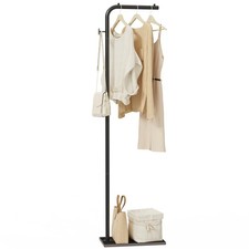 Coat Rack, Portable L-shaped Clothes Rack with Hook, Modern Hanger, Sturdy Fr...
