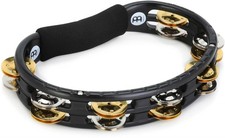 Meinl Percussion Traditional ABS Handheld Tambourine - Black 2-pack 