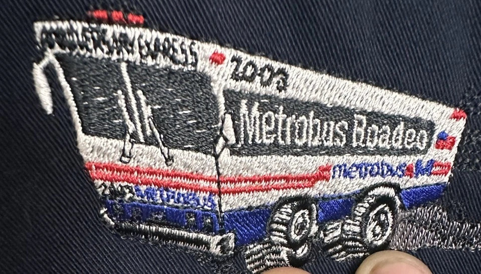 VTG Y2K Metro Bus Roadeo Men’s Blue 2003 Harrington Jacket Size 2XL NWT - Image 2 of 4