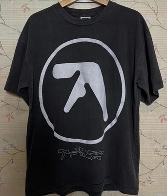 Aphex Twin band Logo 90s Basic black Classic Style T shirt Reprint