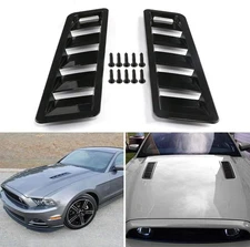 Hoods Vents Bonnet Cover Hood Scoop For Cars Vent HTRACING (Black) Black 