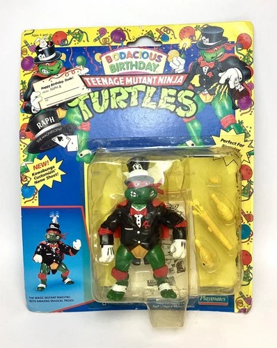 Vintage 1992 Teenage Mutant Ninja Turtles Bodacious Birthday Raphael Figure