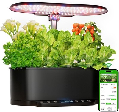 SPECILITE Hydroponics Growing System 15 Pods 36W Grow Light WiFi APP