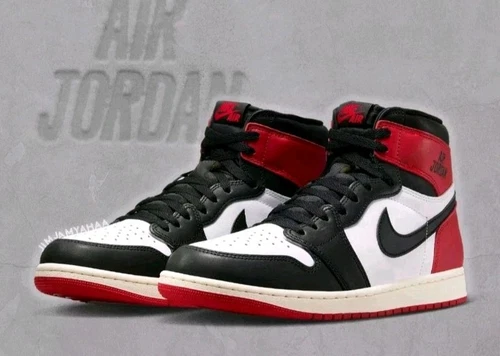 Jordan 1 Retro High OG punta nera reimmaginata UK9✅ autentico