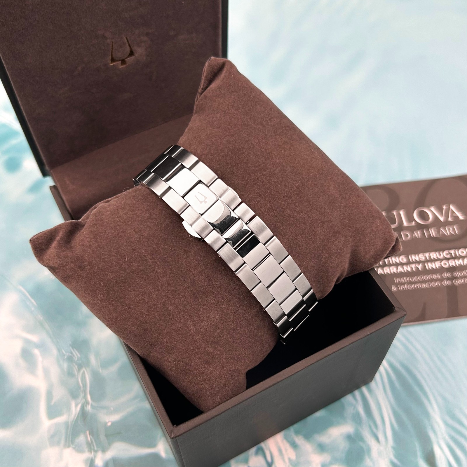 Bulova 96B429 Surveyor Automatic Green Dial Men's Stainless Steel Watch 39MM