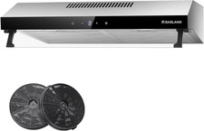 Chef UC60SS Cappa Aspirante a Doppio Motore Design 60Cm Con Ricircolo, Silenzios