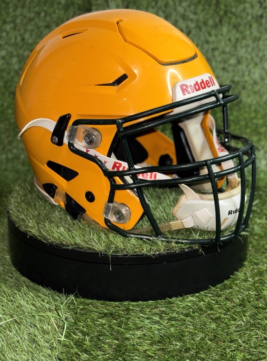 Gold and Green Riddell Speedflex Medium Football Helmet | eBay