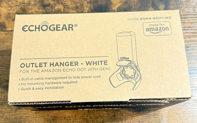 Outlet Hanger Mount Echo Dot 4th Gen White Rotating NEW