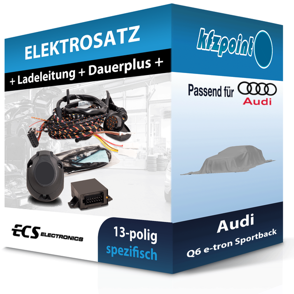 ECS E-Satz 13Polig Fahrzeugspezifisch Passend für Audi Q6 E-Tron Sportback NEU-image