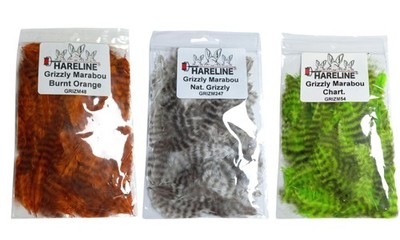 Hareline Grizzly Marabou Fliegenbinden Meerforelle Polar Magnus Streamer