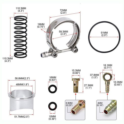 Intake Turbo Charge Pipe Kit w/Tial &50mm Bov For BMW N54 E88 E90 E92 135i 335i